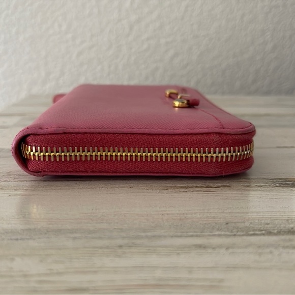 Prada Saffiano Fuchsia Zip Around Wallet - Picture 7 of 10
